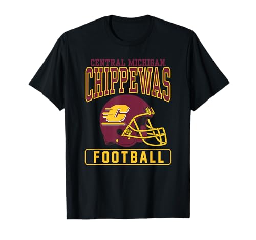 Central Michigan University CMU Chippewas Football Helmet T-Shirt