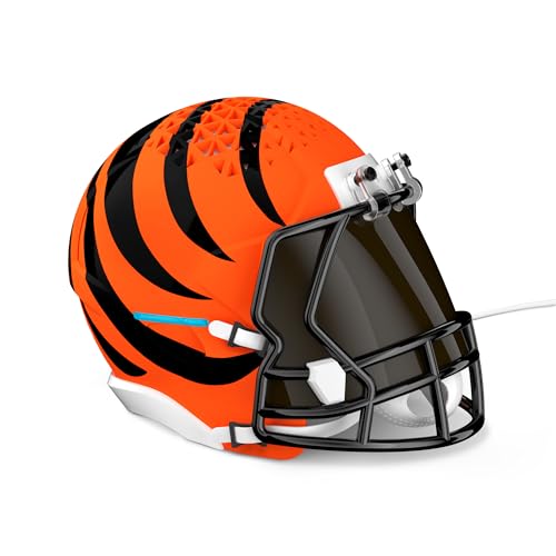 NFL Echo Dot Bundle: Includes Echo Dot | Deep Sea Blue and Limited-Edition NFL Helmet Stand | Cincinnati Bengals