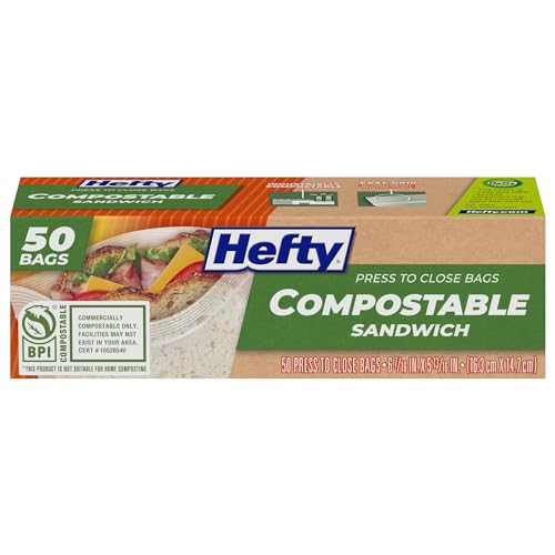Hefty® Compostable Press-To-Close​ Sandwich 50 Count