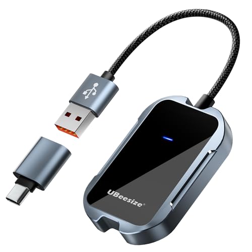 UBeesize Wireless CarPlay Adapter (2025) – Seamless Wireless Upgrade for 2017+ Cars | iPhone & Android Compatible