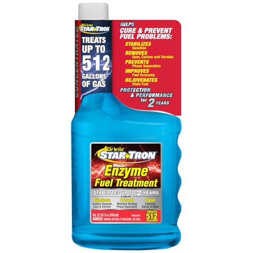 STAR BRITE Star Tron Enzyme Fuel Treatment - Concentrated Formula 32 Fl. Oz. – Treats up to 512 Gallons - Fuel Stabilizer & Treatment, Gasoline Stabilizer, Star Tron Marine Enzyme Fuel Treatment