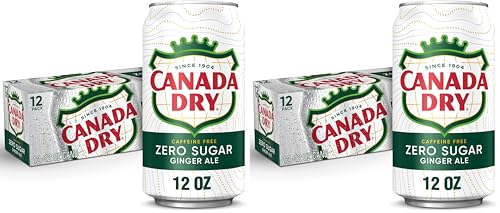 Canada Dry Zero Sugar Ginger Ale | 12 fl. oz. Cans | 12 Pack | Pack of 2