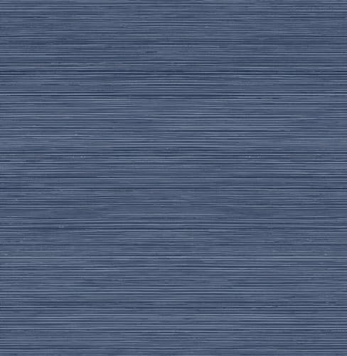 NuWallpaper NUS3959 Indigo Crossweave Peel & Stick String Wallpaper, Blue