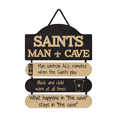 FOCO New Orleans Saints NFL Mancave Team Logo Man Cave Hanging Wall Sign