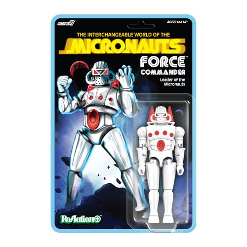 Super7 Reaction+ Micronauts Force Commander - 3.75" Micronauts Action Figure with Accessories - Classic Sci-Fi Collectibles and Retro Toys