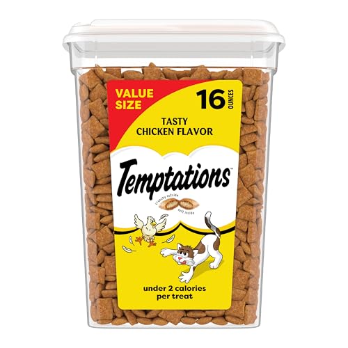 Temptations Cat Treats Classic Crunchy and Soft Cat Treats, Tasty Chicken Flavor, 16 oz. Tub