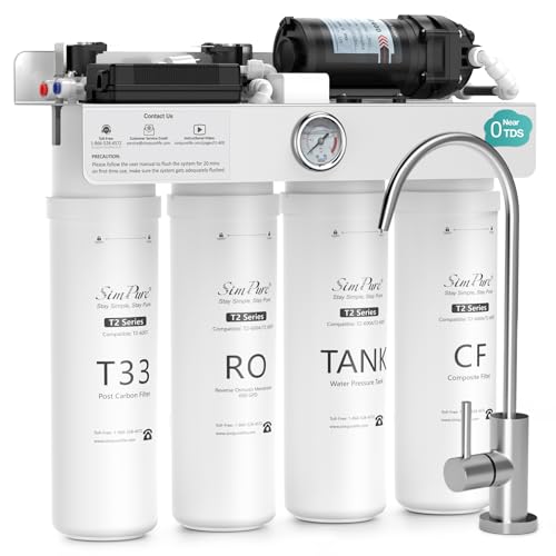 SimPure T2-600 Series RO Water Filter System (T2-600T(Near 0 TDS Water))