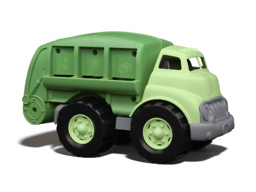 Green Toys Recycling Truck in Green Color - BPA and Phthalates Free Garbage Truck for Improving Gross Motor, Fine Motor Skills. Kids Play Vehicles