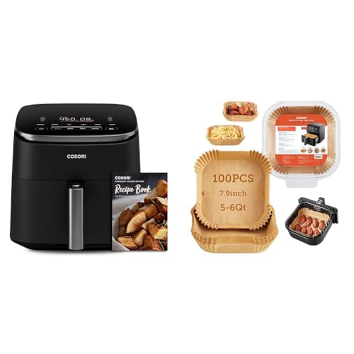 COSORI Air Fryer TurboBlaze 6.0-Quart Compact Airfryer that Roast & Air Fryer Liners
