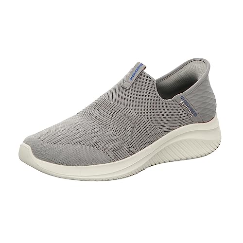 Skechers Men's Ultra Flex 3.0 Smooth Step Hands Free Slip-ins, Grey, 15 Wide