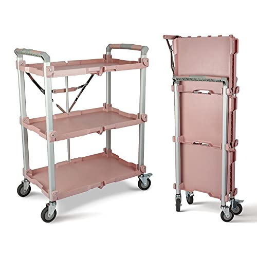 Olympia Tools 89-354 Pack N Roll Collapsible Service Cart, XL, 300LB Capacity, Rose