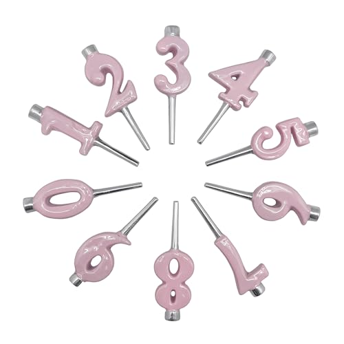 MARIPOSA Pink Candle Number Holder Set| Pink | Brillante | Gifts | CANDLEHOLDERS | Recycled SANDCAST Aluminum | Handmade in Mexico