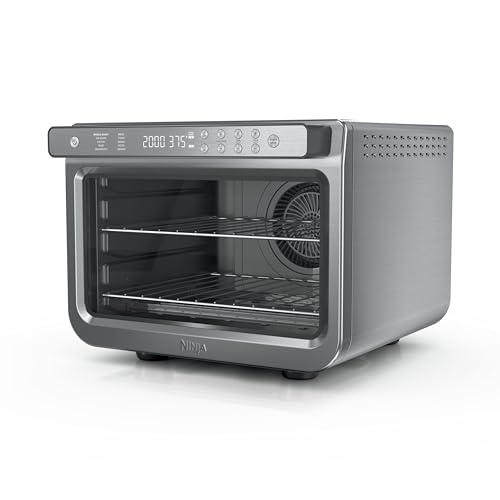 Ninja Air Fryer & Toaster Oven Combo | 10-in-1 Prestige Smart XL Countertop Oven | Bake up to 20 Cookies, Fit up to a 12lb Turkey | Pizza, Toast, Bake, Dehydrate | 1800 Watt | Stainless Steel | DT501​
