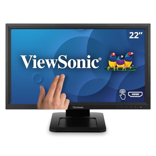 ViewSonic TD2211 22 Inch 1080p Single Point Resistive Touch Screen Monitor with VGA, HDMI, DVI, and USB Hub