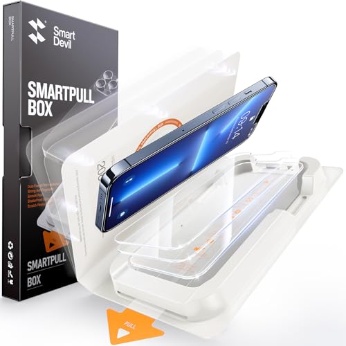 SMARTDEVIL 3 Pack Tempered Glass for iPhone 13 Pro Max Screen Protector, Military-Grade Shatterproof Protection, 9H Hardness, Fast & Easy Installation, Case Friendly Design