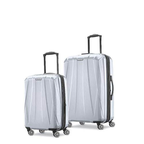 Samsonite Centric 2 Hardside Expandable Luggage with Spinner Wheels, Silver, 2-Piece Set (20/24)