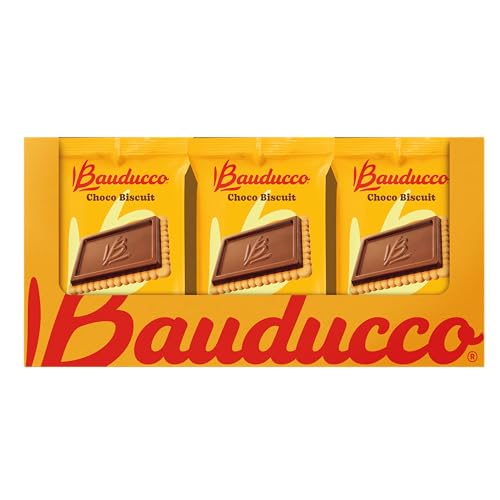 Bauducco Choco Biscuit Cookies – Crispy Chocolate-Covered Biscuits, Individually Wrapped for Snacking, Dessert, and Lunch Boxes, 22.8 oz (Pack of 18, 4 Cookies per Pack)