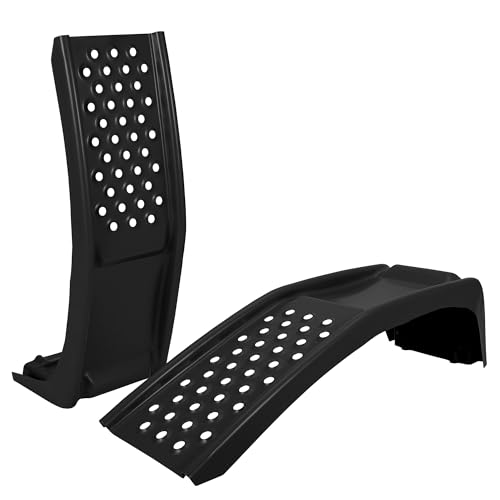 GarveeTech Heavy Duty Car Ramps Set 8000 LBS Auto Ramp Solid Steel Ramps, Pack of 2, Max Lift Height 8 inch (Black, Product Size 34.7" L x 11" W x 9" H)