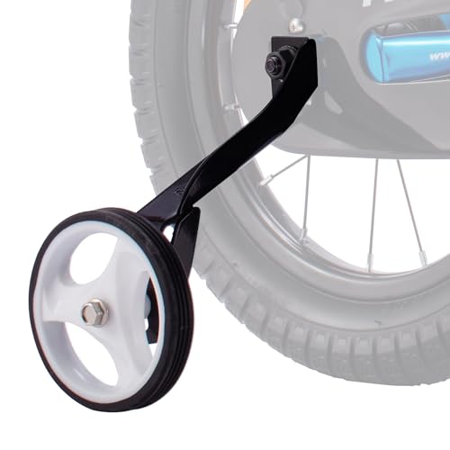 RoyalBaby Training Wheels for 14 Inch Kids' Bikes, Heavy Duty Steel Brackets and Quiet Rubber Tires, Adjustable Height Bicycle Stabilizers, 1 Pair, Black