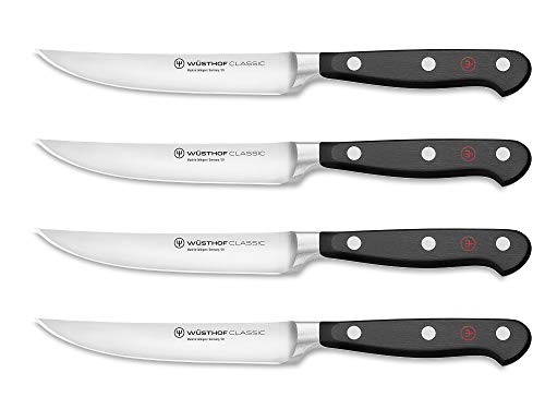 WÜSTHOF Classic 4-Piece Steak Knife Set, Black