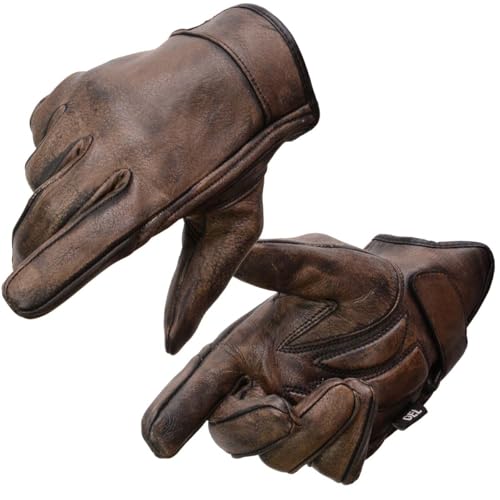 Milwaukee Leather MG7512 Men’s Distressed Brown Light Lined Cruiser Glove w/Gel Palm (X-Large)