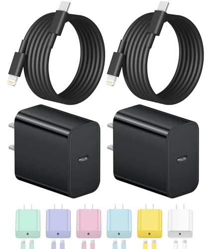 iPhone Charger Fast Charging USB C Charger Block Type C Charge iPad with 6FT C Chargers Cord Compatible with iPhone14/14 Pro Max/13/13Pro/12/12 Pro/11,iPad(Black)