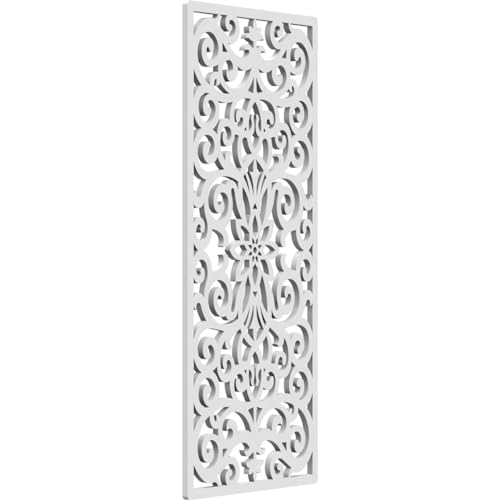 9 3/8"W x 24 3/8"H x 3/8"T Buel Decorative Fretwork Wall Panels in Architectural Grade PVC