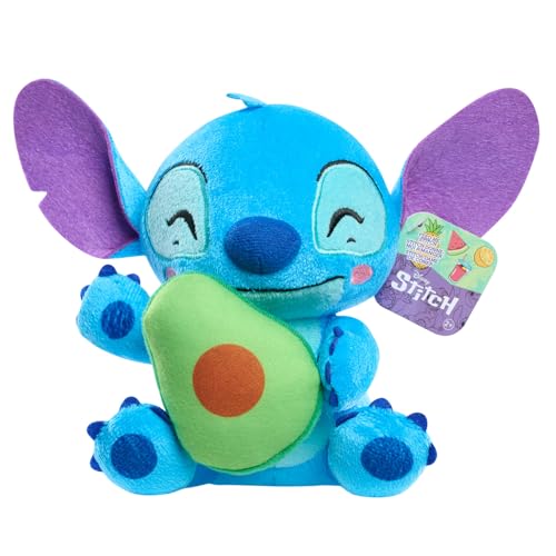 Disney Stitch Small 7-inch Plush Stuffed Animal, Stitch with Avocado, Easter Basket Fillers, Gifts, Presents, Kids Toys for Ages 2 Up by Just Play, Kids Toys for Ages 2 Up by Just Play