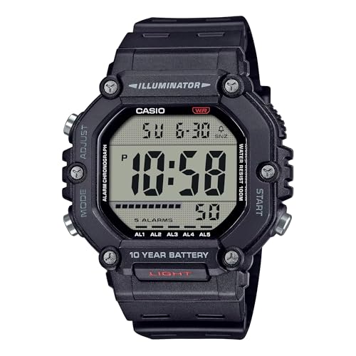 Casio AE-1600H Series | Black | 10-Year Battery | LED Illuminator | Digital Watch