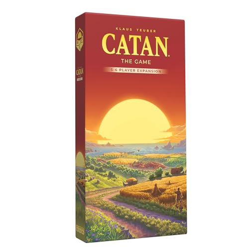 CATAN 5-6 Player Board Game Expansion (6th Edition) Add More Players to Your Adventure, Ages 10+, 3-6 Players, 60-90 Minute Playtime