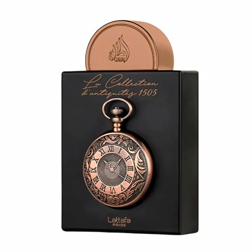 Lattafa Pride La Collection D'antiquites 1505 (Watch) Eau de Parfum Spray for Unisex, 3.4 Ounce