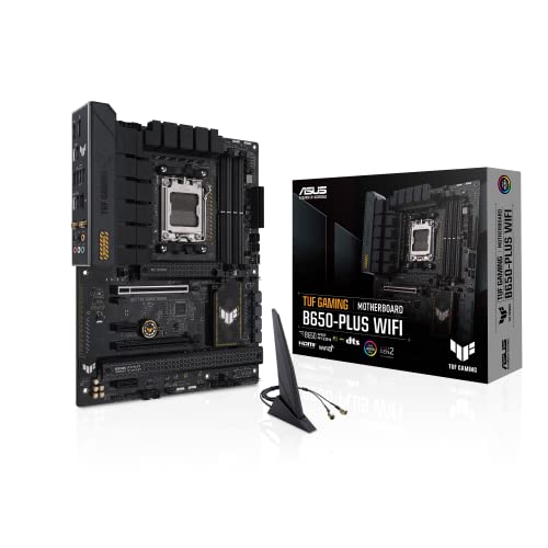 ASUS TUF Gaming B650-PLUS WiFi AMD B650 AM5 Ryzen™ Desktop 9000 8000 and 7000 ATX Motherboard, 14 Power Stages, PCIe® 5.0 M.2, DDR5 Memory, WiFi 6 and 2.5 Gb Ethernet, USB4® Support Aura Sync
