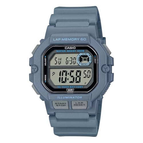 Casio WS1400H-2AV | Men’s Digital Watch | Blue | 100M WR | Dual Time | 60-Lap Memory | Countdown Timer | Auto Calendar | Multi Alarms | LED Light | 1/100 SEC Stopwatch | 10 Year Battery