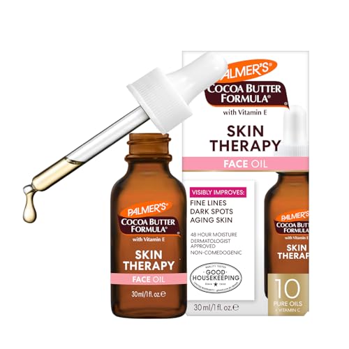 Palmer's Cocoa Butter Formula Moisturizing Skin Therapy Oil for Face with Vitamin E, C & 10 Pure Facial Oils Blend, Rosehip Oil Fragrance, 1 Ounce