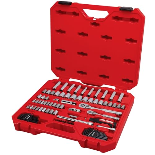 CRAFTSMAN Mechanics Tool Set, 83 Piece Hand Tool and Socket Set SAE/Metric (CMMT12121)