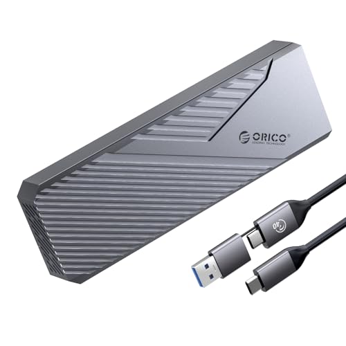 ORICO 40Gbps M.2 NVMe SSD Enclosure with Built-in Cooling Fan, Aluminum External NVMe Case Supports M Key PCIe 4.0 Drive, Compatible with Thunderbolt 3/4, USB4/3.2/3.1/3.0 Interface- CNM2