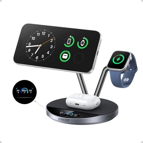 ANKER Prime 3-in-1 Qi2.2 MagSafe Compatible 25W Wireless Charging Station