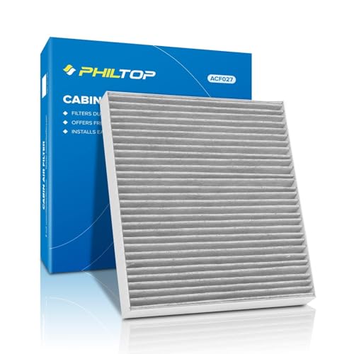 PHILTOP Cabin Air Filter w/Activated Carbon, Compatible with CF11966 Select Chevrolet & GMC & Cadillac & Buick Models, Silverado 1500, Equinox, Malibu, Colorado, Traverse, Cruze, Sierra, Envision