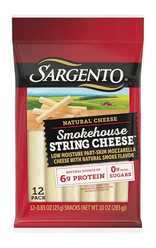 Sargento Smokehouse Natural String Cheese Cheese Sticks, 12-pack