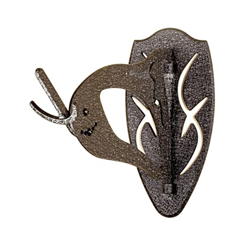 Skull Hooker Big Hooker European Trophy Mount – Perfect Kit for Hanging and Mounting Taxidermy Elk, Moose, & Caribou Antlers Skulls for Display – Graphite Black