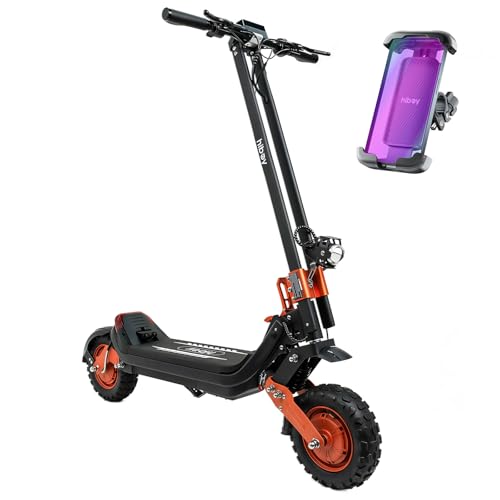 Hiboy DM2 2400W Dual Motors Off-Road Electric Scooter for Adults, 62 Miles Long Range, 37MPH, 11" Tubeless Tires, Dual Disc Brakes & Shock Absorption for Outdoor Adventure Commuting, UL 2272 Certified