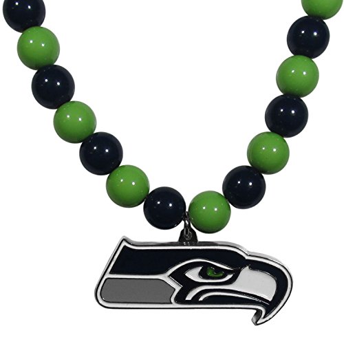 NFL Siskiyou Sports Womens Seattle Seahawks Fan Bead Necklace 24 inch Team Color