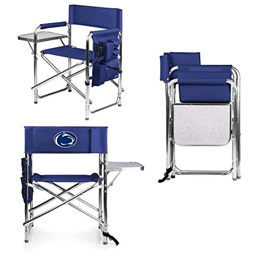 PICNIC TIME NCAA Penn State Nittany Lions Sports Chair with Side Table - Beach Chair - Camp Chair for Adults