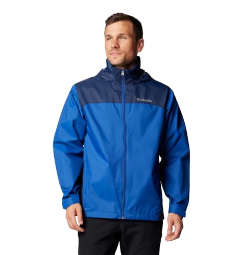 Columbia Men's Glennaker Lake II Rain Jacket, Mountain Blue/Collegiate Navy, 2X Tall