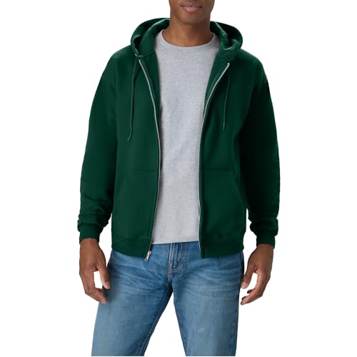 Hanes mens Full-zip Eco-smart Hoodie athletic sweatshirts, Deep Forest, XX-Large US
