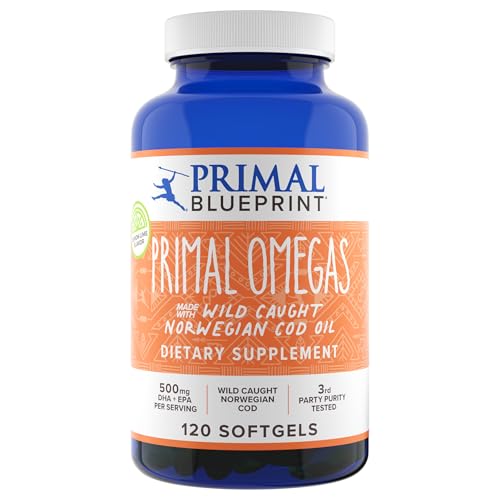 Primal Blueprint Primal Omegas, Omega-3 Fatty Acid Daily Supplement, 120 Count