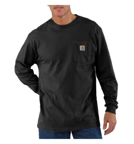 Carhartt Men's Dearborn Loose LS T-Shirt, Black, Medium