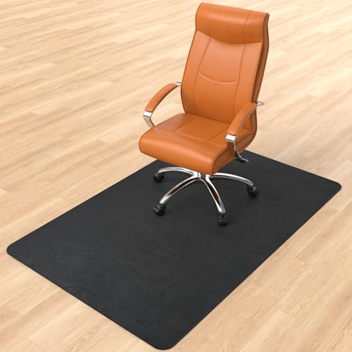 Mapuon Office Chair Mat for Hardwood Floor, 55"x36" Corduroy Large Gaming Computer Floor Mat for Office Chair, Heavy Duty Anti-Slip Bottom Mat for Under Desk Chairs for Office & Home (Grey)