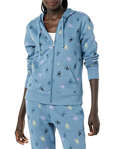 Amazon Essentials Disney | Marvel | Star Wars | Princess Women's Fleece Full-Zip Hoodie Sweatshirts (Available in Plus Size), Marvel Black Panther Print, Small