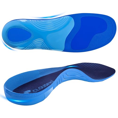 Cloudflo Plantar Fasciitis Insoles for Men Women,High Arch Support for Pain Relief,Shoe Inserts Orthotic for Flat Feet,Work Boot Insoles for Shock Absorbing Inserts (Fit for Standing All Day) B-L
